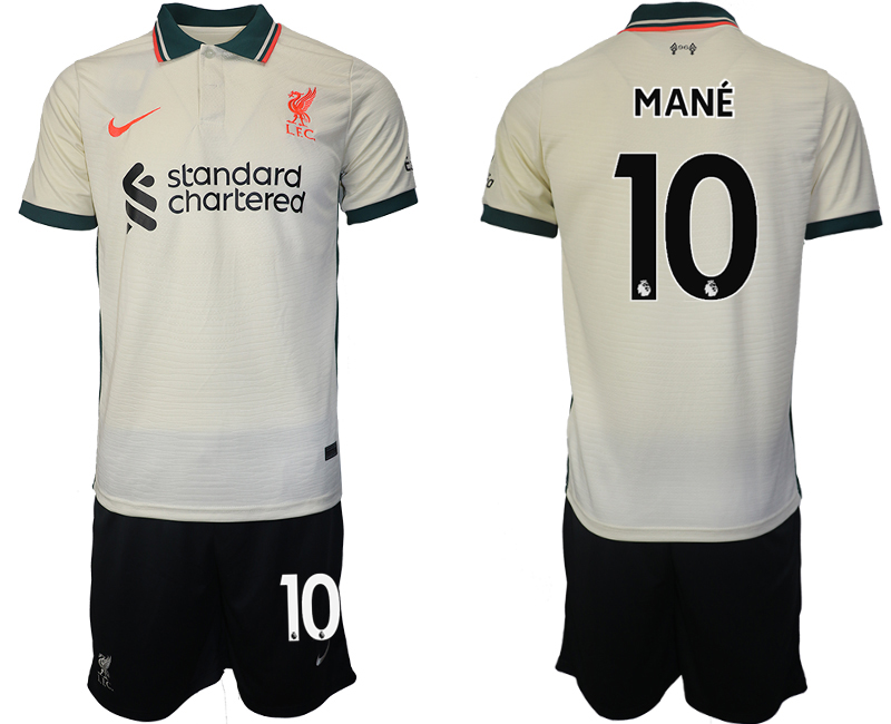 Men 2021-2022 Club Liverpool away cream #10 Soccer Jersey->liverpool jersey->Soccer Club Jersey